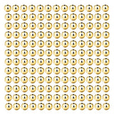 1000 pcs 4mm Gold Beads for Jewelry Making Findings Gold Plated Round Spacer Beads Long-Lasting Non Tarnish