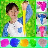 OzBSP Mega Slime Kit. Slime Making Kit for Boys Girls Kids. DIY Slime Kit with Everything to Make 8 Batches of Slime. Clear Glue Glitter Foam Beads Charms Activator Neon Colors. Slime Supplies Kits
