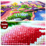 WNXJSX 5D Diamond Painting, Flower DIY Painting for Adults and Kids, Paints with Diamonds, Art Home and Wall Decorations, Full Drill Embrodery Cross Stitch Picture Supplies [ 12 x 16 inch, Flowers ]