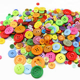 800 Pcs Assorted Sizes Resin Buttons ，Round Craft Buttons for Sewing DIY Crafts，Children's Manual