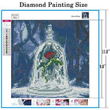 DIY 5D Diamond Painting Kits for Adults Full Drill Diamond Painting Crystal Diamond Arts Crafts for Fathers Day Gifts Home Wall Decor- Rose (12 x 12 in)
