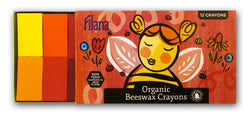 FILANA (12 Block Crayons) Organic Beeswax Block Crayons, Natural, Non Toxic, Handmade in the US, No Paraffin or Petroleum Waxes, Rich Colors, Glide Easily