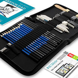 Drawing Pencils Art Supplies – 35 Sketching Tools Set – Each Art Kit Includes BONUS Drawing Pad and