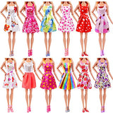 UNICORN ELEMENT 53 Pcs 11.5 inch Girl Doll Clothes Outfits and Accessories - 2 Casual Clothes Sets 3 Fashion Skirts 5 Mini Dresses 5 Swimsuits 10 Shoes 18 Travel Set 10 Doll School Supplies Toys