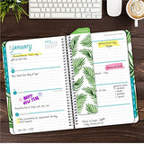 HARDCOVER Calendar Year 2019 Planner: (November 2018 Through December 2019) 5.5"x8" Daily Weekly Monthly Planner Yearly Agenda. Bonus Bookmark, Pocket Folder and Sticky Note Set (Palm Tree)