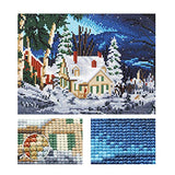 4 Pack 5D Diamond Painting Kits,Full Drill DIY Diamond Rhinestone Painting Kits,for Home Decor Arts Craft,11.8 X 15.8 Inch (Snow Scene 4)