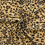 ITY Fabric Cheetah (18-1) Print Polyester Lycra Knit Jersey 2 Way Spandex Stretch 58" Wide