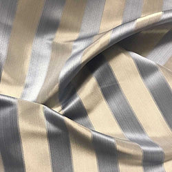 Jacquard Damask Stripe Brocade Fabric 118'' Wide (Baby Blue / Gold)