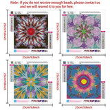 4 Pack 5D Full Drill Mandala Diamond Painting Kit, UNIME DIY Diamond Rhinestone Painting Kits for Adults and Beginner Diamond Arts Craft, 9.8X 9.8 Inch (Mandalas Diamond Paintings)