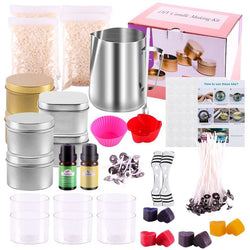 Candle Making Kit,Candle Making Supplies,DIY Arts and Crafts Kits for Adults,Beginners,Kids Including Wax, Wicks, 6 Kinds of Scents,Dyes,Melting Pot,Candle tins ,Fixed Bracket， Spoon