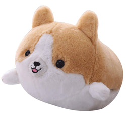 MathewArt Cute Funny Corgi Dog Butt Plush Pillows Soft Toys (Brown-2-S-35CM)