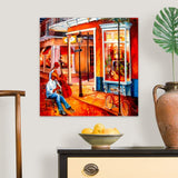 Jazz on Royal Street Canvas Wall Art Print, 24"x24"x1.25"