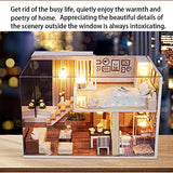 Dollhouse Miniature with Furniture,DIY 3D Wooden Doll House Kit Apartment Style Plus with Dust Cover and Music Movement,1:24 Scale Creative Room Idea Best Gift for Children Friend Lover L20