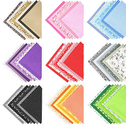 UPSYTIO 70PCS Cotton Fabric Bundles - 9.8 × 9.8 Inches Square Quilting Sheets for Sewing Crafts Patchwork and DIY Projects