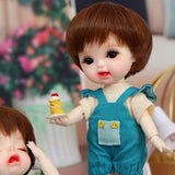 1/8 Bjd Doll 16cm 6.2 Inches Sd Doll Ball Joint Doll Action Full Set of Pictures + Makeup + Clothes + Wigs + Shoes