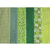 UOOOM 6pcs 50 x 50cm Patchwork Cotton Fabric DIY Handmade Sewing Quilting Fabric Different Designs (Tone-Green)