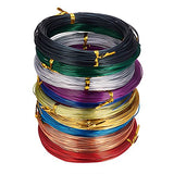 PandaHall Elite 10 Rolls Colored Aluminum Craft Wire 20 Guage Flexible Metal Artistic Floral Jewely