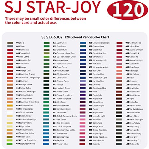 SJ STAR-JOY Gold Edition 120 Colored Pencils for Bahrain