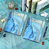 Spiral Journal/Notebook- Ruled Journal/Notebook with Hardcover and Premium Thick Paper, 6.3" x 8.4", Lined Notebook/Journal with Strong Twin-Wire Binding & Back Pocket, Blue Pattern