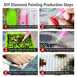 HJAA Diamond Painting Kits for Adult， Sunset DIY 5D Full Drill Embroidery Paintings ，Wave Rhinestone Pasted DIY Painting Cross Stitch Arts Crafts for Home Wall Decor，Ocean（12x12inch）
