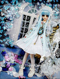 Winter Blue Dress / Outfit Dress Suit 1/4 MSD BJD Dollfie / 100% Custom-made Doll Dress / 4 PCS