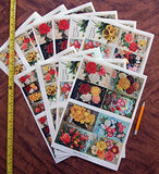 Decoupage Paper Pack (10sheets A4 / 8"x12") Flowers Roses Garden Wildflowers FLONZ Vintage Paper