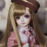 Y&D 1/6 BJD Doll 26.5cm 10.4'' Ball Jointed Dolls Action Full Set Figure SD Doll with Skirt Wig Socks Shoes and Accessories