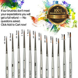 LorDac Arts Detail Paint Brushes - Set of 12 Artist Miniature Paint Brushes for Art Painting with