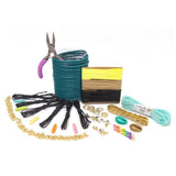 STMT DIY Leather Jewelry Kit by Horizon Group Usa, Create 5 Unique Vsco Girl Leather Jewelrypiece. Metallic Beads, Suede Cording, Spike Beads, Shells Included