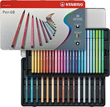 Stabilo 68 Metal Tin Fineliner Pens, Set of 40, Multicolored (098841)