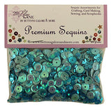 5,000 Piece Sequin Assortment For Crafts 60 grams - Turquoise Assortment - 3 Packs