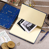 Journal/Ruled Notebook - Ruled Journal with Premium Thick Paper, 6.3" x 8.4", Hardcover with Back Pocket + Banded - Constellation