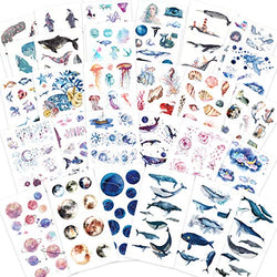 Knaid Watercolor Fantasy Stickers Set - Decorative Sticker for Scrapbooking, Kid DIY Arts Crafts, Album, Bullet Journaling, Junk Journal, Planners, Calendars and Notebook