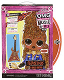 LOL Surprise OMG Remix Rock Ferocious Fashion Doll with 15 Surprises Including Bass Guitar, Outfit, Shoes, Hair Brush, Doll Stand, Lyric Magazine, and Record Player Package - for Girls Ages 4+