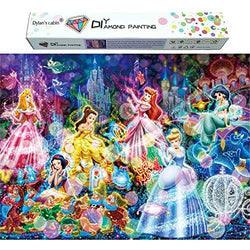 Dylan’s Cabin DIY 5D Diamond Painting Kits for Adults,Full Drill Embroidery Paint with Diamond for Home Wall Decor（princess/16x20inch)