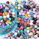 651PCS Bracelet Making Kit Beads Bulk-Loose Beads with Pattern,Yholin Lava Beads for Diffuse Essential Oil,Pony Beads Chakra Wood Beads Elastic String Spacers for Adults DIY Jewelry Making Supplies