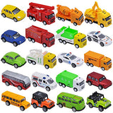 JOYIN 20 Piece Pull Back Cars, Die Cast Metal Toy Cars, Vehicle Set for Toddlers, Kids Play Cars, Matchbox Cars for Girls and Boys, Child Party Favors, Kids Best Gifts