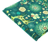 RayLineDo 100% Cotton Linen Printed Sewing Fabric Colorful Deer Patchwork Tablecloth 150cm wide -
