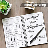 Refillable Hand Lettering Pens, 4 Size Black Calligraphy Pen Brush Markers Set for Beginners Writing,Signature,Bullet Journaling,Art Drawing, Design (4 Sizes Black Ink Pen)