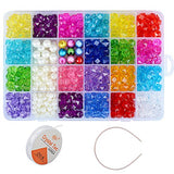 500 Pcs Mixed Shapes Multicolor Acrylic Beads with Box for DIY Kids Bracelets/Necklaces