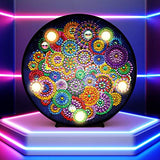 LED Night Lights with Diamond Painting Full Drill Crystal Drawing Kit Bedside Lamp Arts Crafts for Home Decoration Lights or Christmas Gifts 6.0x6.0inch (Mandala F)