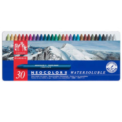 Caran d'Ache Classic Neocolor II Water-Soluble Pastels, 30 Colors