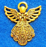 5Pcs. Tibetan Antique Gold Large Detailed Angel Charms Pendants Findings Charms DIY Crafting by WCS