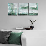 arteWOODS Abstract Canvas Wall Art Bedroom Wall Decor Contemporary Wall Art Bathroom Wall Decor Grey Blue Green Canvas Picture Modern Artwork for Home Decoration 12" x 16" x 3 Pieces
