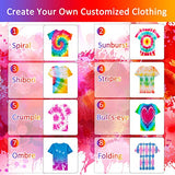 Pastel Tie Dye Kit for Kids & Adults - AGQ 18 Colors Rainbow DIY Fabric Dye, Water Based One Step Tye Dye Kits Set for Girls Boys Birthday Party T-Shirt, Sweatshirt, Textile, Dress, Socks, Hoodie