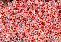 11/0 Round TOHO Japanese Glass Seed Beads #905-Ceylon Peach Blush 15g