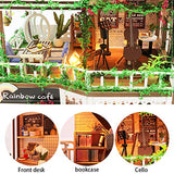 Dollhouse Miniature with Furniture,DIY 3D Wooden Doll House Kit Loft Style Plus Dust Cover and Music Movement,1:24 Scale Creative Room Idea Best Gift for Children Friend Lover M906