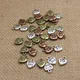 Y&Y Star 50pcs Love Heart 13x10mm DIY Mini "My Dog" with Dog Puppy Paw PrintCharms Pendant for