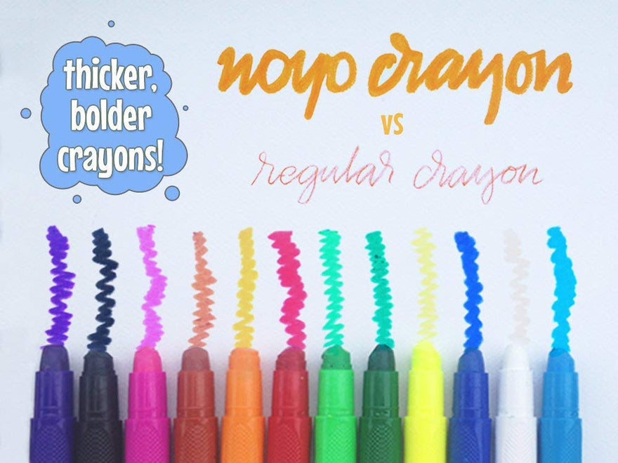 Noyo 36 Colors Gel Crayons for Toddlers and Kids - Non Toxic - 3 in 1 Washable Bolder Crayons-Pastel-Watercolor Paint Effects