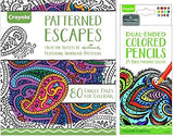 Crayola Patterned Escapes Coloring Book with a 12 Count Crayola Dual Sided Colored Pencils